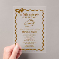 Little Cutie Pie hand draw doodle Fall Baby Shower