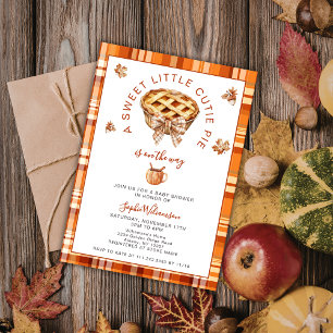 Little Cutie Pie Is On The Way Autumn Baby Shower  Invitation
