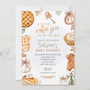 Little Cutie Pie Is On The Way Baby Shower Invite