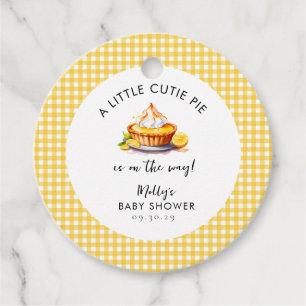 Little Cutie Pie Lemon Baby Shower Favour  Tags