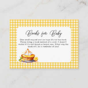 Little Cutie Pie Lemon  Gingham Books for Baby  Enclosure Card
