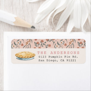 Little Cutie Pie Pink Floral Return Address