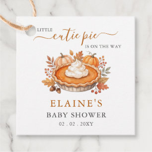 Little Cutie Pie Pumpkin Pie Fall Baby Shower Favour Tags