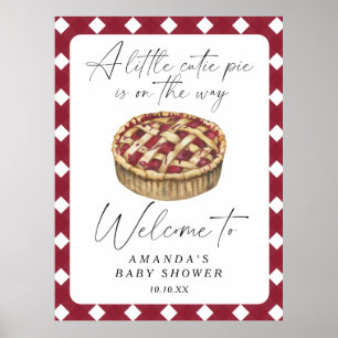 Little cutie Pie welcome baby shower party Poster