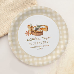 Little Cutie Pumpkin Pie Baby Shower Paper Plate