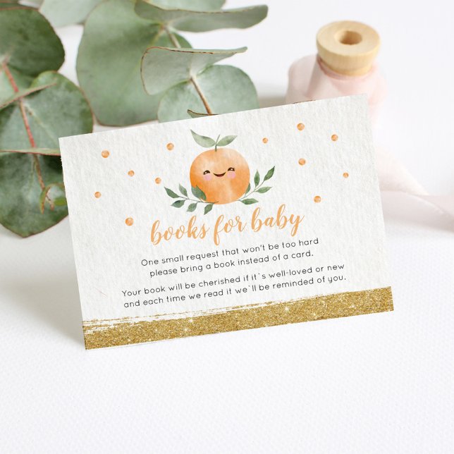 Little Cutie Sage Green Books for Baby Shower Enclosure Card (Creator Uploaded)