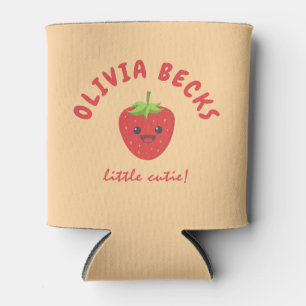 Little Cutie Strawberry Baby Shower Can Cooler