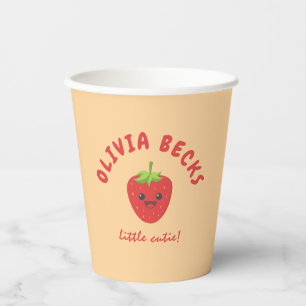 Little Cutie Strawberry Baby Shower  Paper Cups