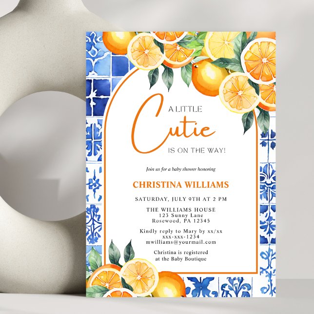 Little Cutie Summer Gender Neutral Baby Shower Invitation (Creator Uploaded)