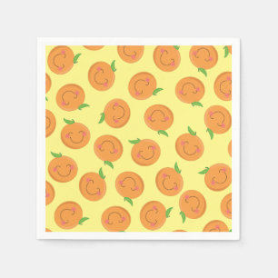 Little Cutie Tangerine Baby Shower Gender Neutral Napkin