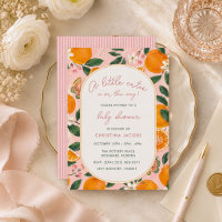 Little Cutie Tangerine Floral Baby Shower