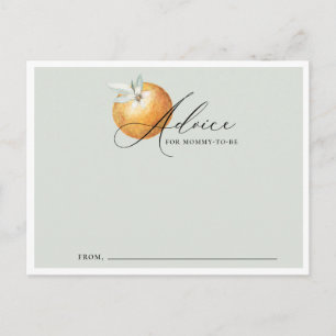 Little Cutie Theme Baby Shower Advice Card