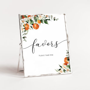 Little cutie watercolor oranges Favours sign
