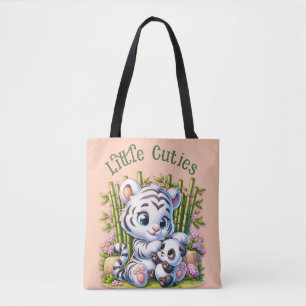 Little Cuties Panda & Tiger   Tote Bag
