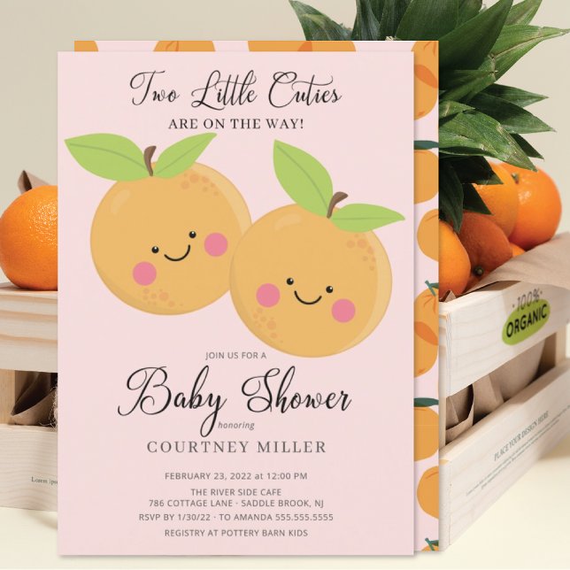 Little Cuties Twins Baby Shower Invitation (Creator Uploaded)