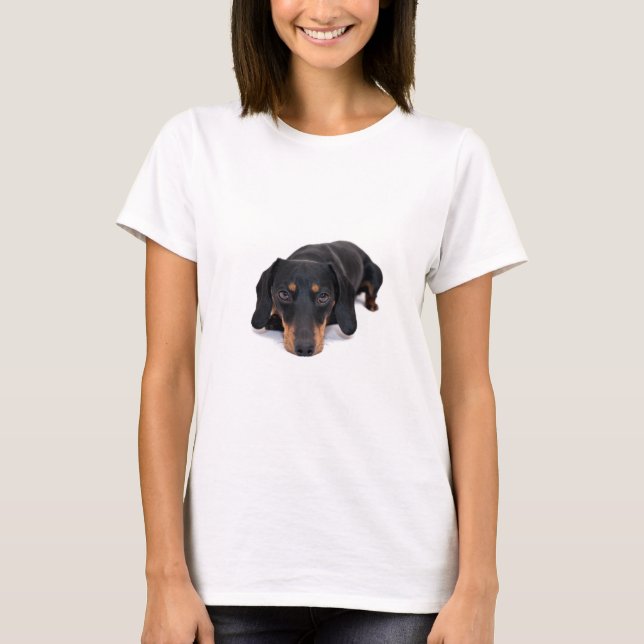Little Dachshund Dog T-Shirt (Front)