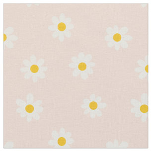 Little Daisies - soft apricot Fabric