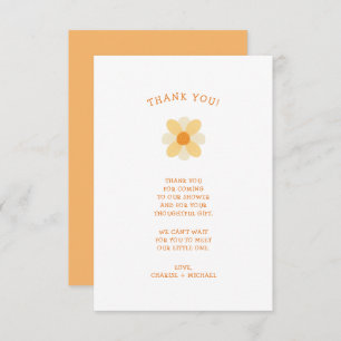 Little Daisy baby shower thank you note