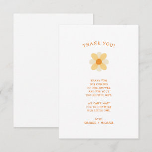 Little Daisy baby shower thank you note Card