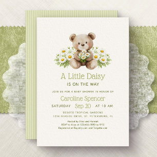 Little Daisy On The Way Wildflower Baby Shower Invitation