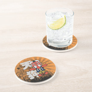 Little Daitengu Yokai Grunge Coaster