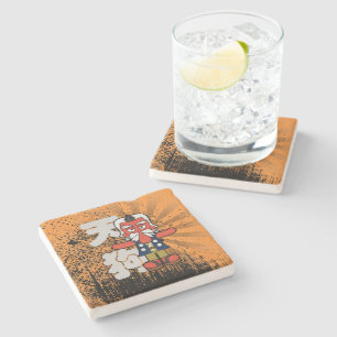 Little Daitengu Yokai Grunge Stone Coaster