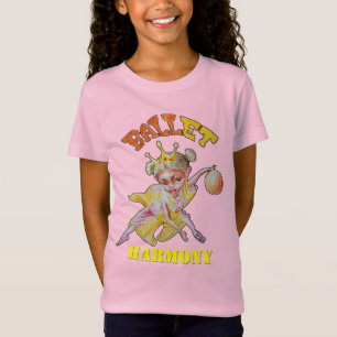 Little Dancing Basketball Girls T-Shirt