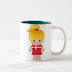 Little Danish Girl Two-Tone Coffee Mug