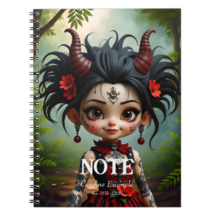 Little Dark Forest Demon –Cute Gothic Fantasy Girl Notebook