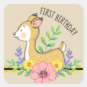 Little Deer Custom Text Sticker Sheet