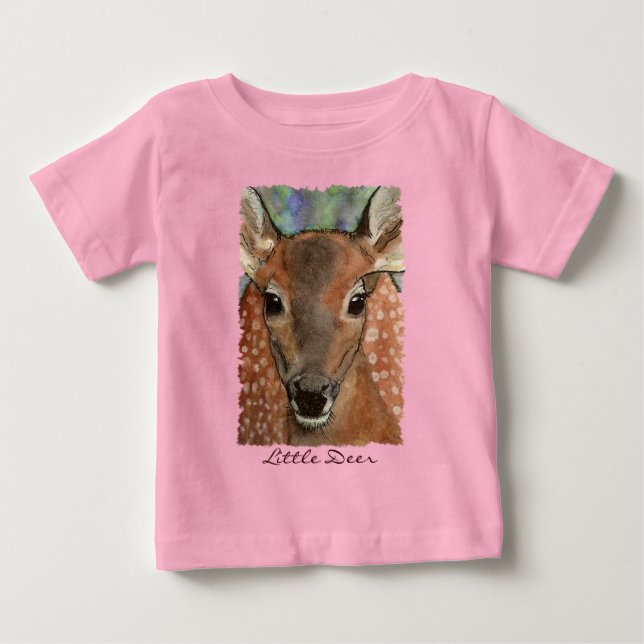 Little Deer Cute Fawn Wildlife Baby's Baby T-Shirt (Front)