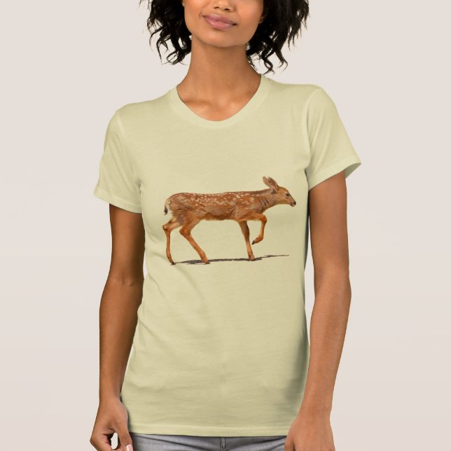 Little Deer Cute Walking Fawn Wildlife Baby T-Shirt (Front)