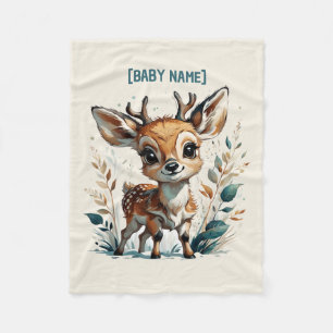 Little Deer Personalised Fleece Blanket