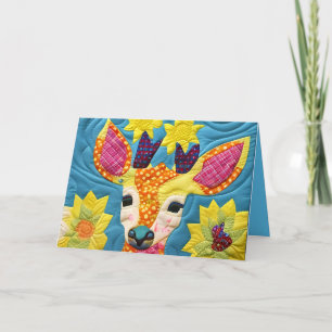 Little Deer Quilt Like Design  Thank You Card