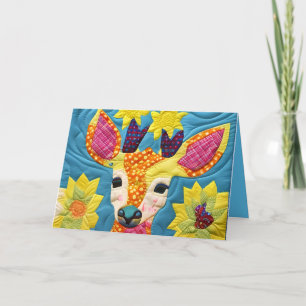 Little Deer Quilt Like Design  Thank You Card
