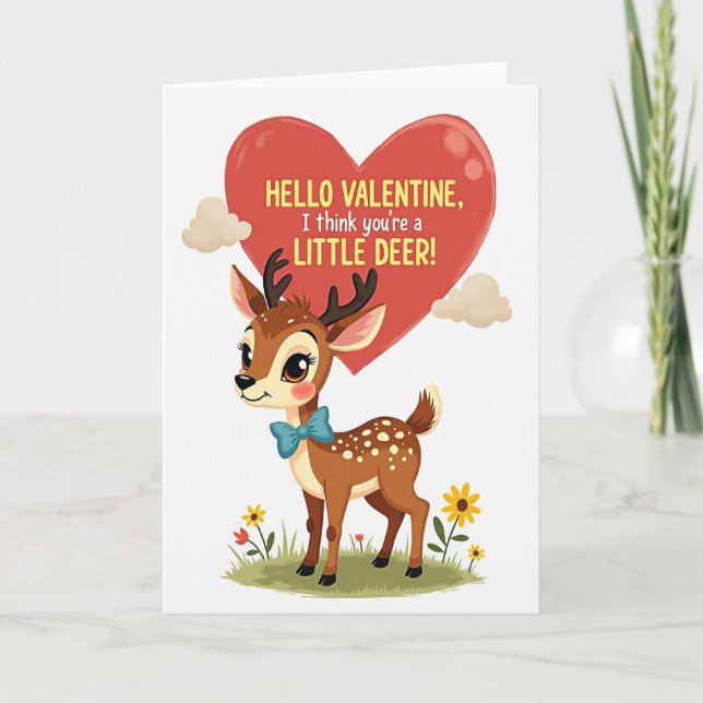 Little Deer Valentine Card (Front)
