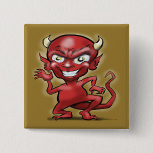Little Devil 15 Cm Square Badge