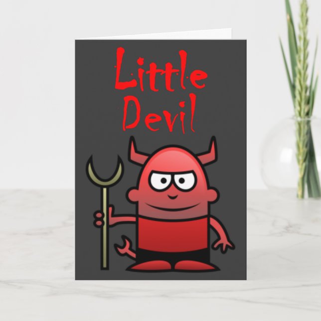 Little Devil Birthday Card (Front)