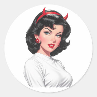 Little Devil Classic Round Sticker