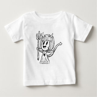 Little Devil Girl Sketch Baby T-Shirt