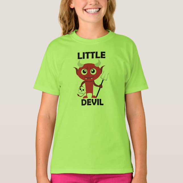 Little Devil - Girls' Basic T-Shirt (Front)
