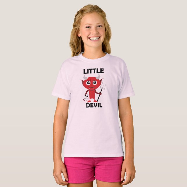 Little Devil - Girls' Basic T-Shirt (Front Full)