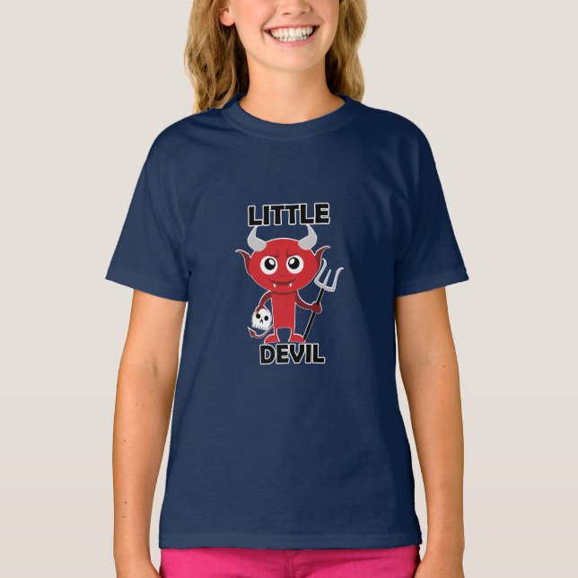 Little Devil - Girls' Basic T-Shirt (Front)