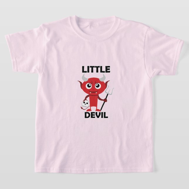 Little Devil - Girls' Basic T-Shirt (Laydown)