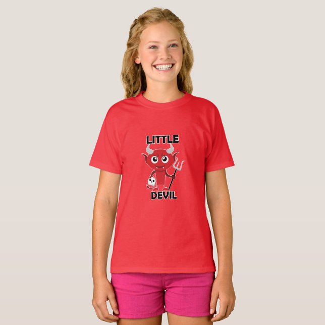 Little Devil - Girls' Basic T-Shirt (Front Full)