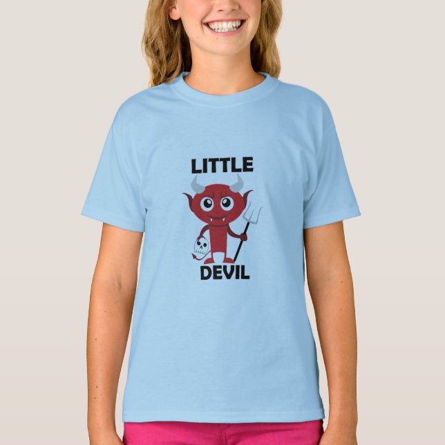 Little Devil - Girls' Basic T-Shirt (Front)