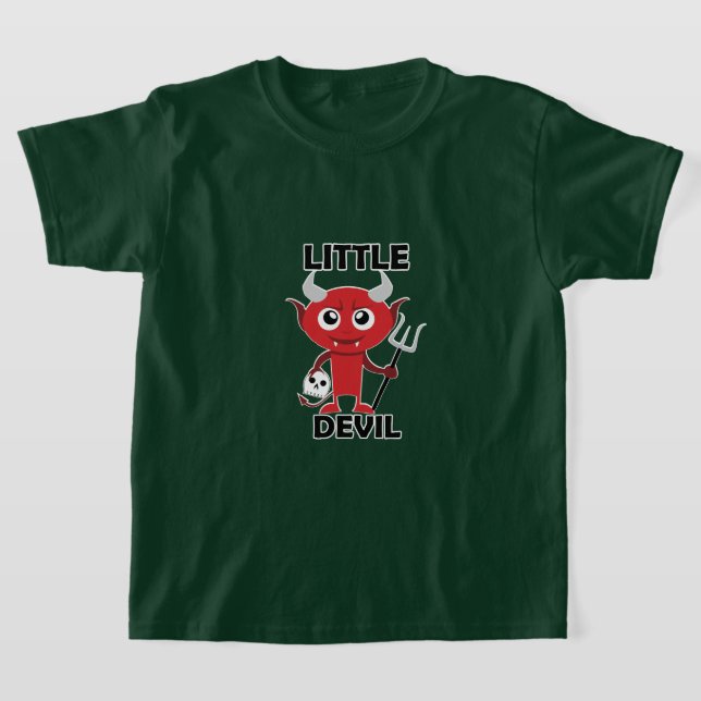 Little Devil - Girls' Basic T-Shirt (Laydown)
