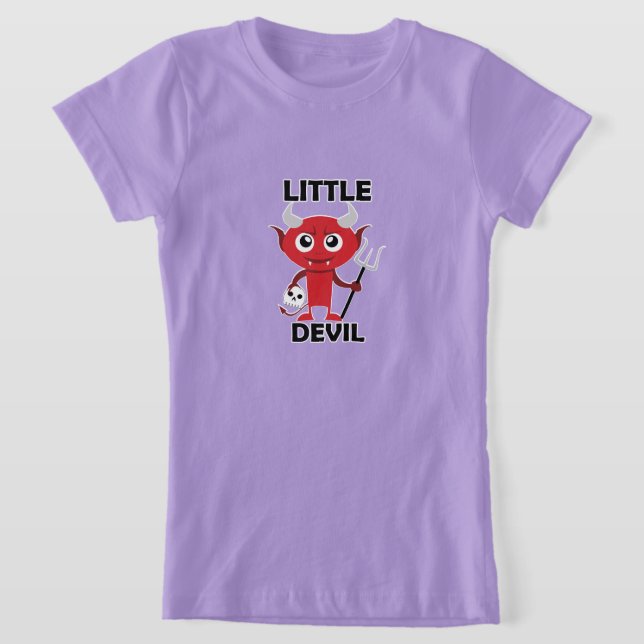 Little Devil - Girls' Fine Jersey T-Shirt (Laydown)