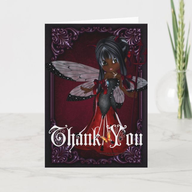 Little Devil Ladybug Design 4 Thank You Card (Front)