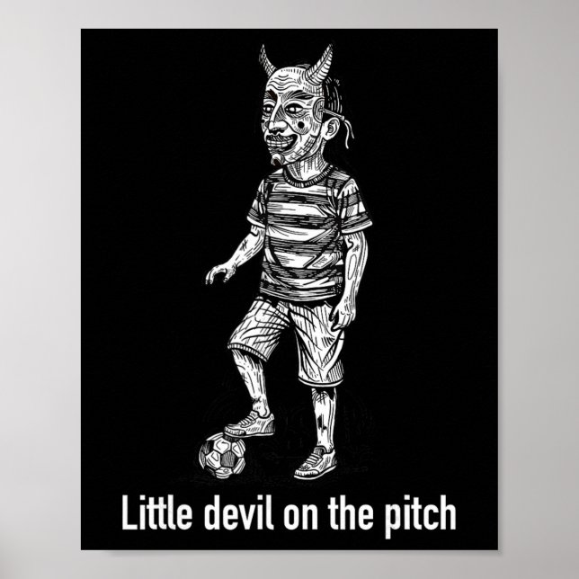 Little Devil On The Pitch Soccer  Poster (Front)